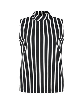 Lady Day Top Maud Black/Wool White stripe L24.380.2943