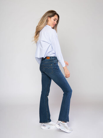 Il Dolce M-0942 Flare Jeans Sylvie med. blue 