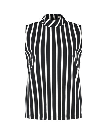 Lady Day Top Maud Black/Wool White stripe L24.380.2943