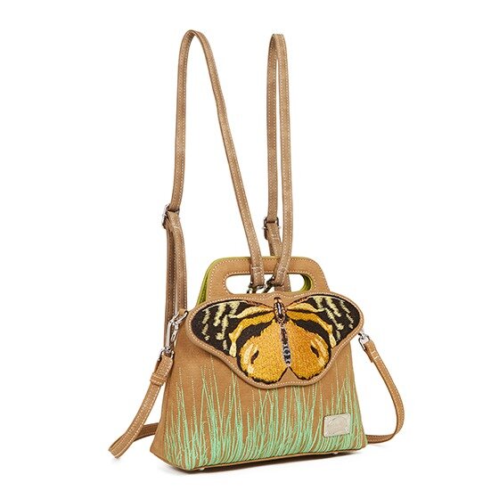 Hi-di-Hi Madame Butterfly bag/backpack cognac MBU02