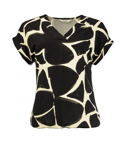 NED top Noxan SS Black Big Figures Tricot