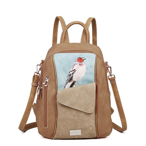 Hi-di-Hi Balade hand/schoudertas/backpack - d.bruin 