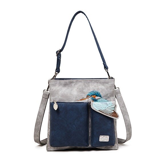 Hi-di-Hi  King- shopper - schoudertas  - grey/navy blue