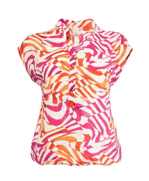 NED Lucie SL Pink Blocked Waves Woven - Pink
