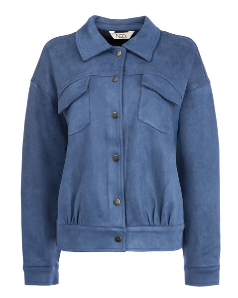 NED Osset ocean blue LS-RMJ Suedine 25W1-U127-30