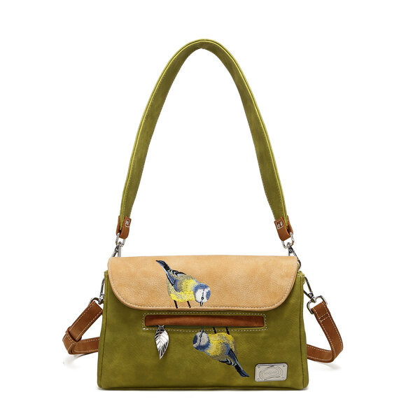 Hi-di-Hi Twiggle Tas TW03 Groen Peach &ndash; Crossbody Schoudertas