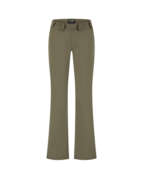 Lady Day Poppy deep forest flared broek travelstof