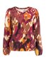 NED Nox-PW LS Beet Red Funky Ikat Woven