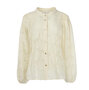 NED blouse Calgary ecru LS-RMJ Tone-on-tone Flower Ausbrenner