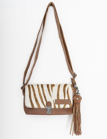 Bag2Bag - Dames schoudertas Jaca - cognac / zebra