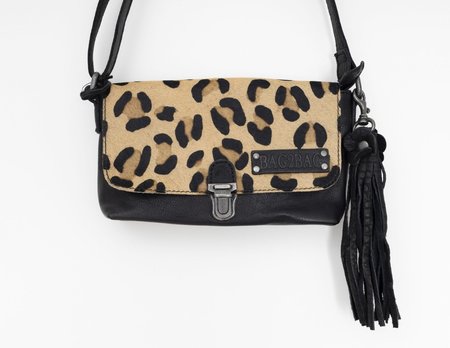 Bag2Bag - Dames schoudertas Jaca - Zwart / leopard