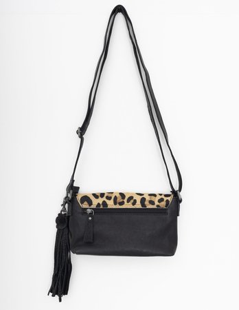 Bag2Bag - Dames schoudertas Jaca - Zwart / leopard