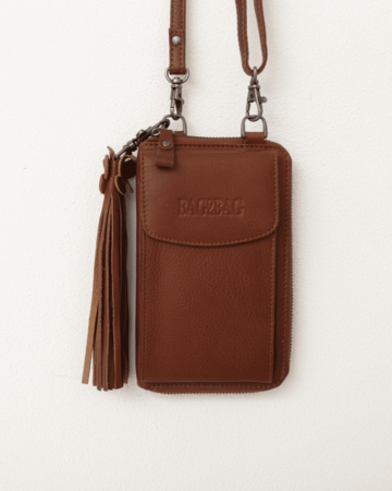Bag2Bag - Dames schoudertas / portemonnee Tennessee - Cognac