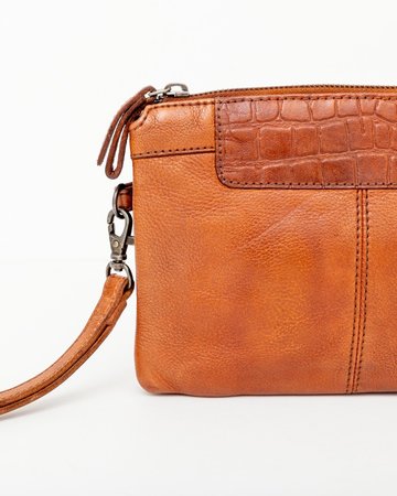 Bag2Bag - Dames clutch / schoudertas Mora - cognac