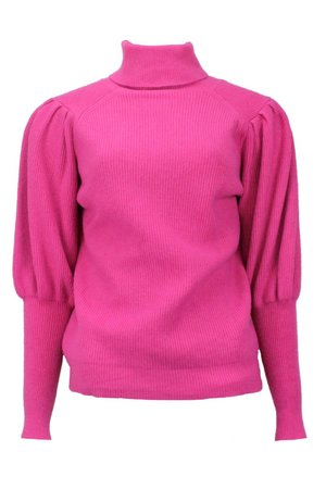 Triple Nine pofmouwen coltrui roze