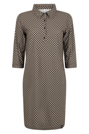 Zoso printed travel dress Judith sand black 221