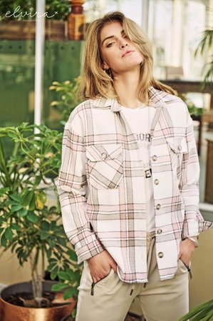 Elvira jacket Beau roze ruit blouse