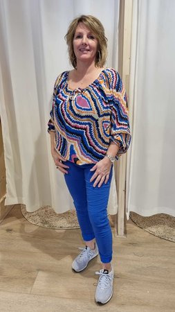 Broek kobalt blauw one size