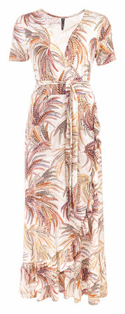 NED jurk Akina 1/2 SS Ecru Fern Tricot