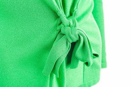 Ned vest Nala Green met strik aan de voorkant, Nala Short LS, Green