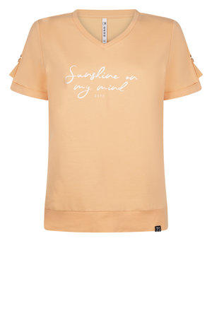 222 Zoso sweater with print Sunshine - peach
