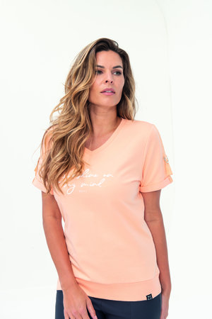 222 Zoso sweater with print Sunshine - peach