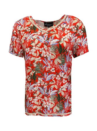 Elvira Blouse Top Nura - Jungle Red