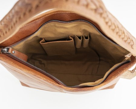 Bag2Bag - Schoudertas Laptop tas Coria - Totone Cognac