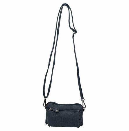 Enrico Benetti 66171 schoudertas/clutch Croco navy