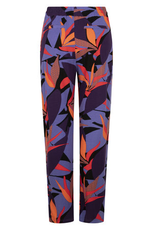 223 Zoso printed summer trouser Isabel - purple orange