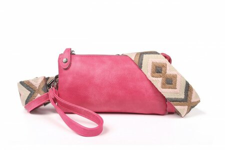Ook-Leuk crossbody/ schoudertasje New York - roze