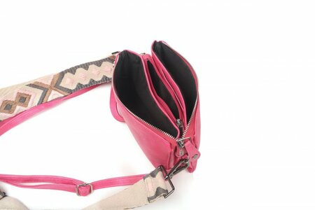 Ook-Leuk crossbody/ schoudertasje New York - roze