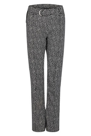 224 Zoso Allover printed pant Vivian - Black off white