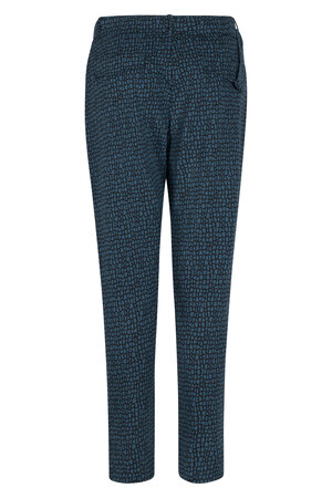 224 Zoso Allover printed trouser Megan - Petrol black