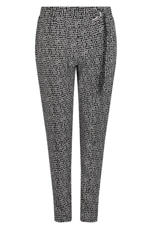 224 Zoso Allover printed trouser Megan - Black off white