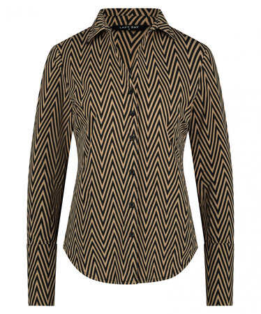 Lady Day Blouse Suzy travel - camel zig zag
