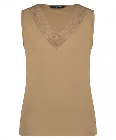 Lady Day Top - V-hals Tamara camel