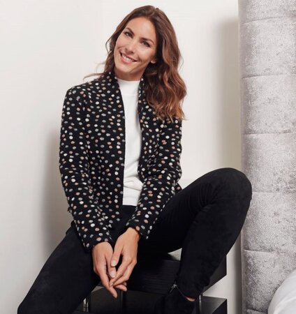 NED Gebreide Top - Mayra 1/2 SS Black zwart