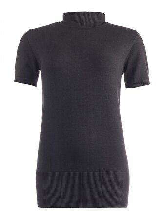 NED Gebreide Top - Mayra 1/2 SS Black zwart