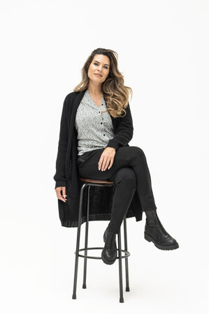 Zoso 224 Peggy blackknitted cardigan - black