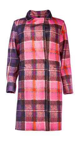 NED Jas - Raiana LS Pink Big Check Twill Knit