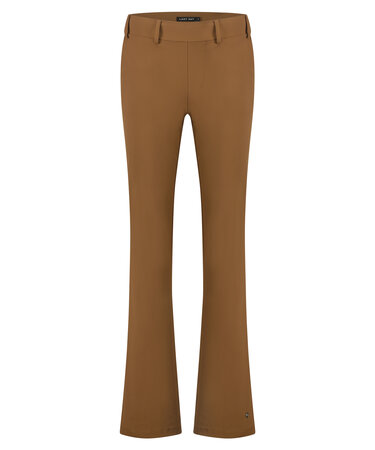 Lady Day Poppy tobacco flared broek travel - tobacco M12.4