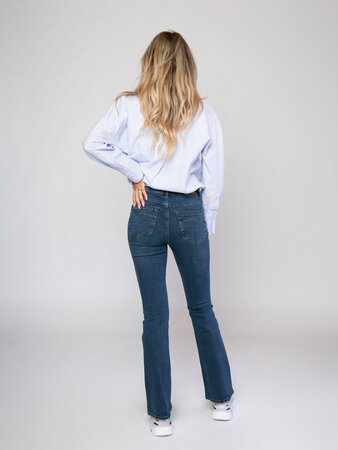 Il Dolce M-0942 Flare Jeans Sylvie med. blue