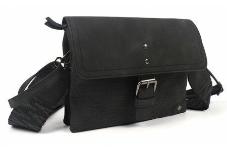Ook-Leuk schoudertasje/ clutch Colorado - zwart