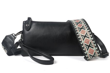 Ook-Leuk crossbody/ schoudertasje New York - black