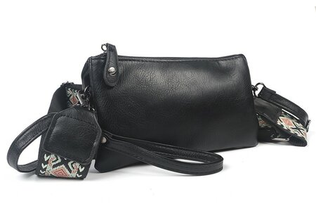 Ook-Leuk crossbody/ schoudertasje New York - black