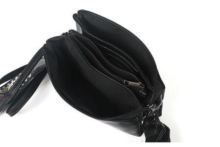 Ook-Leuk crossbody/ schoudertasje New York - black