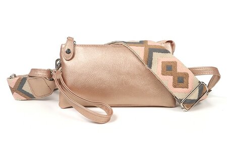 Ook-Leuk crossbody/ schoudertasje New York - rose champagne
