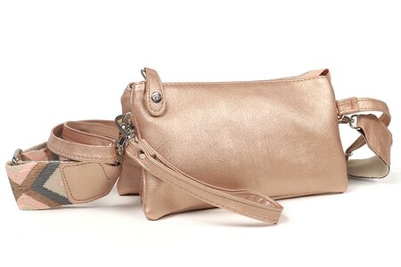 Ook-Leuk crossbody/ schoudertasje New York - rose champagne