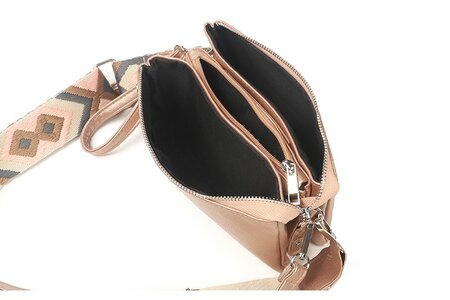 Ook-Leuk crossbody/ schoudertasje New York - rose champagne